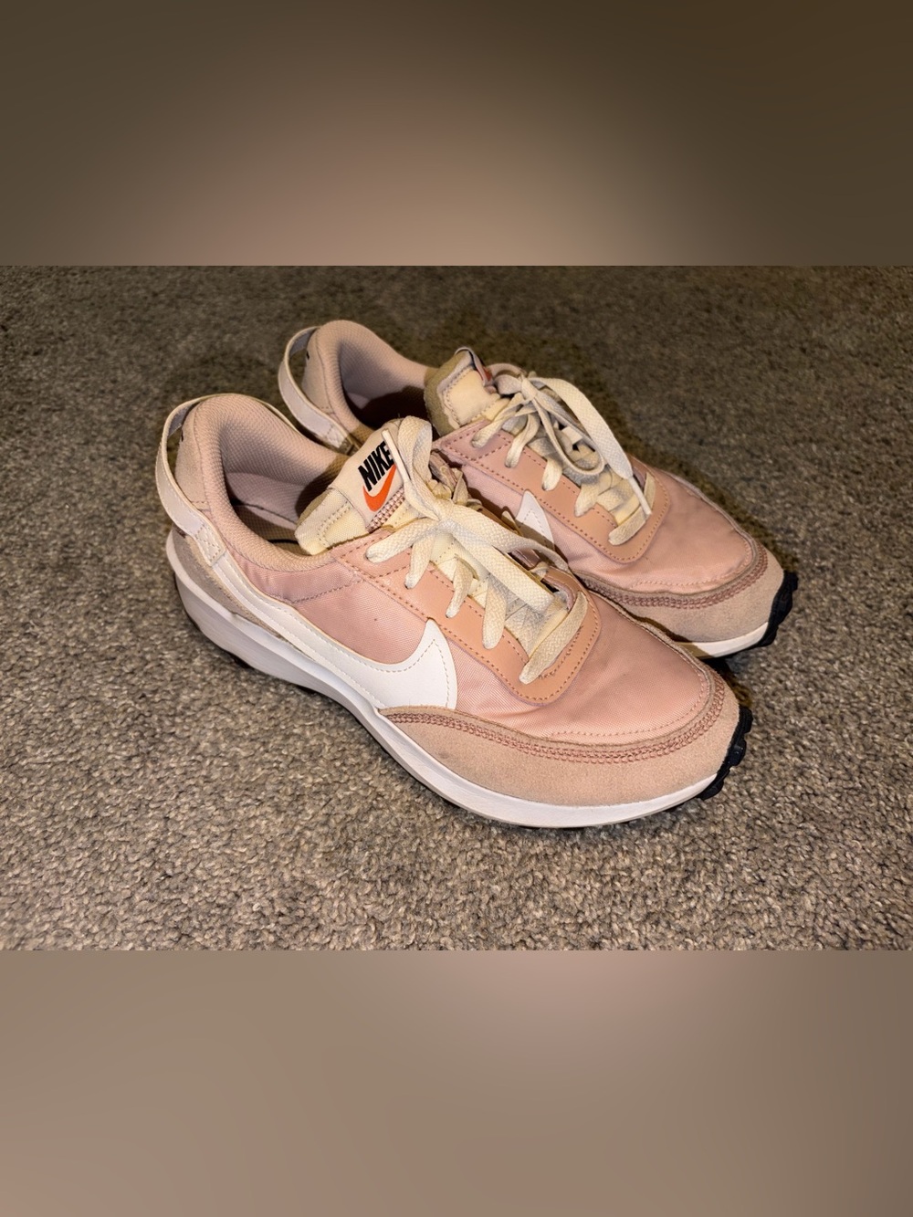 Nike Women's Waffle Debut shoes in the "Pink Oxford" colorway